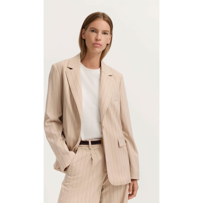 Bugatti Damen Blazer met reverskraag en strepen