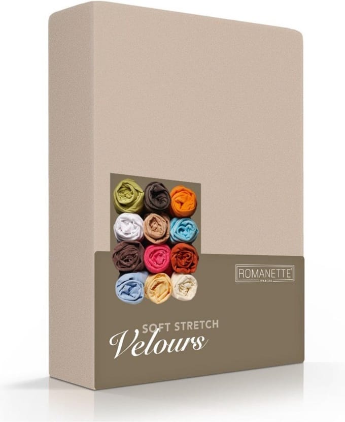 Luxe Hoeslaken Velours - Beige