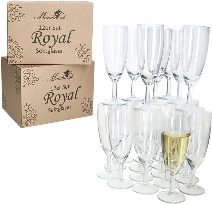 Set van 24 ROYAL champagneglazen