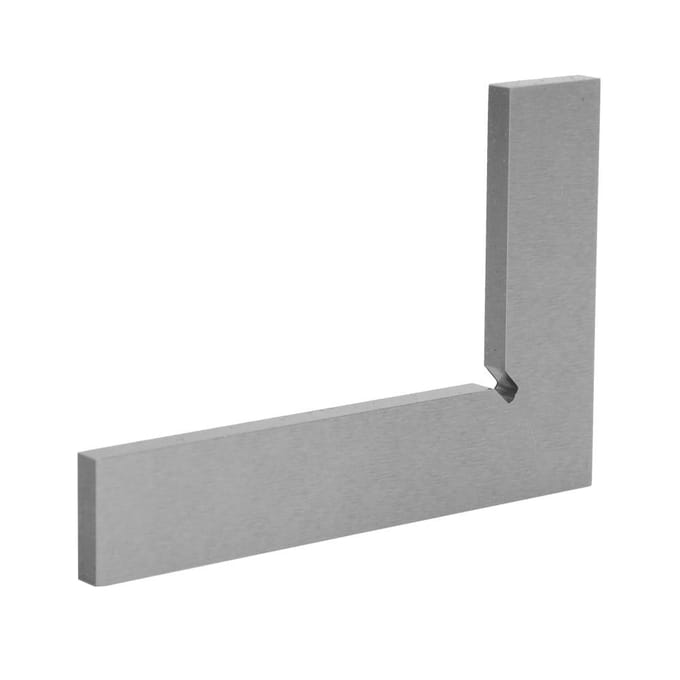 Rechthoekige Liniaal 2 Nauwkeurigheidsniveau 90 Graden Vlakke Rand Vierkant Meetgereedschap (100 x 70mm) gray