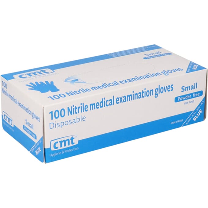 Handschoen CMT S nitril blauw