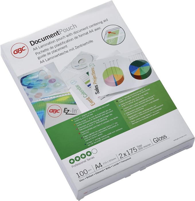 GBC Lamineerhoezen A4 - 350 micron - Pak 100 stuks