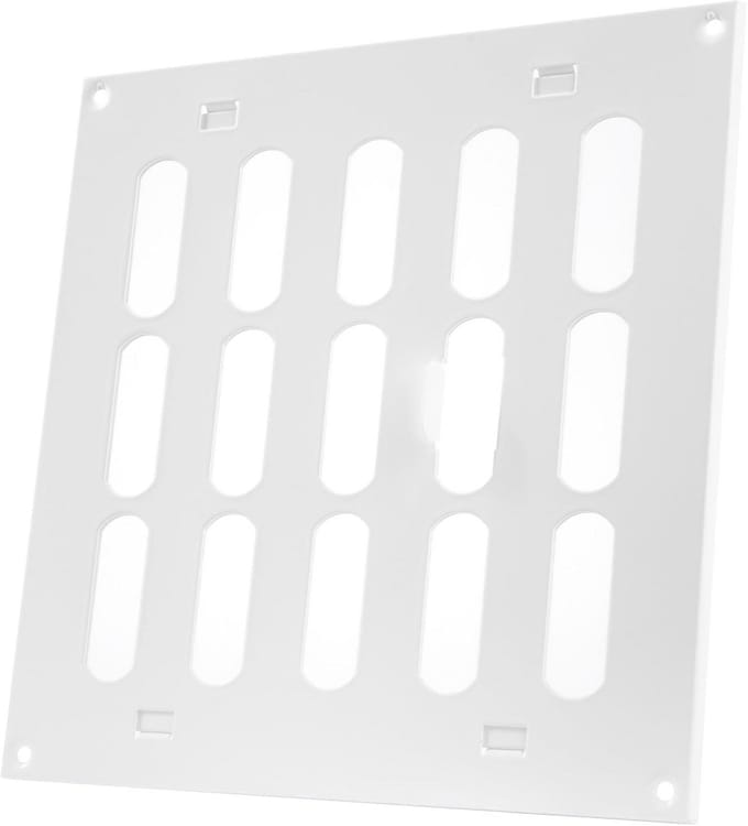 Ventilatie Grill - Luchtstroom Regelklep - Ventilatie Verbeteren - Verstelbare Luchtstroom - 200 x 200 mm - Wit