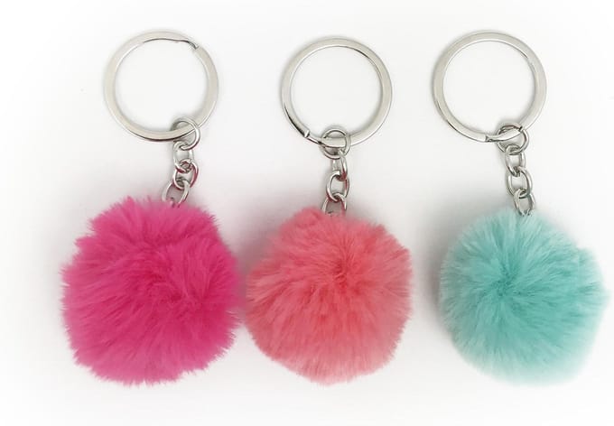 Summer fun sleutelhanger pompom klein