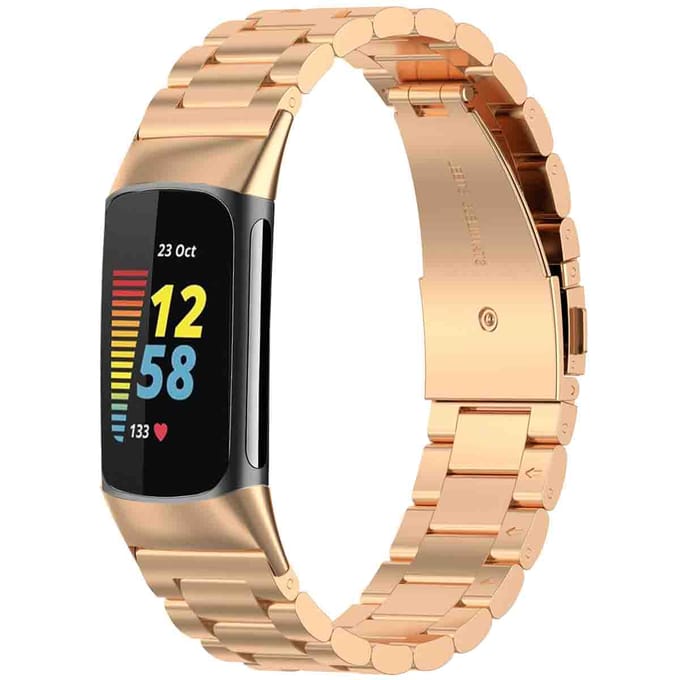 imoshion Stalen bandje voor de Fitbit Charge 5 - Rosé Goud