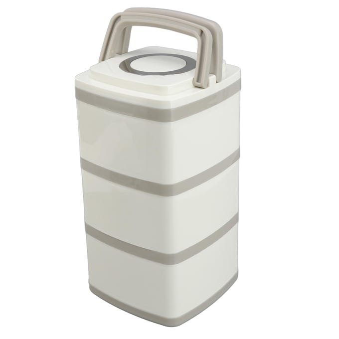 Draagbare Lunchbox Lekdicht Grote Capaciteit 304 Roestvrij Staal Vacuümisolatie Bento Lunchbox L gray