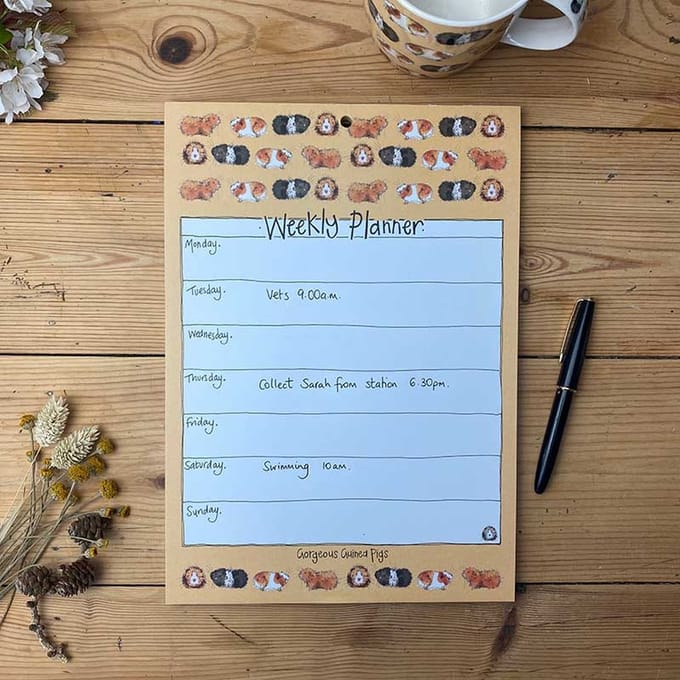 Alex Clark Weekly Planner Gorgeous Guinea Pigs ~ Weekplanner Cavia's