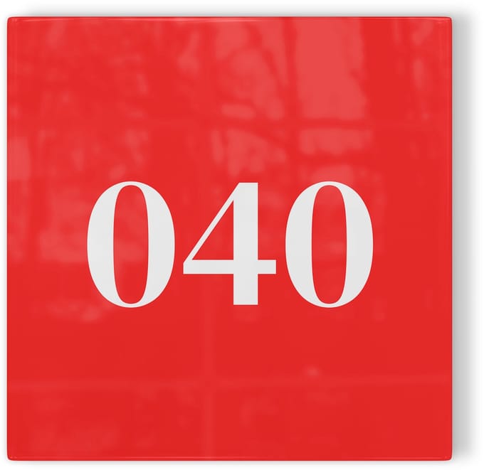 Tegeltje Eindhoven 040 - rood wit - tegeltje stad - tegeltje met tekst