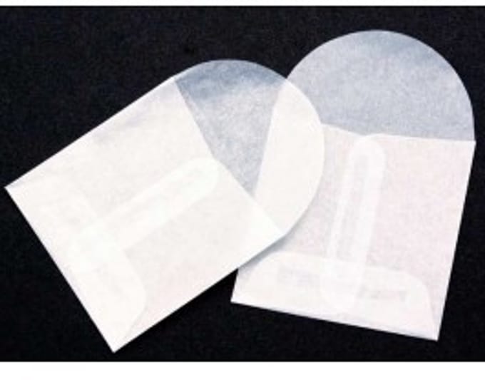 Pergamijn Envelopjes 5,5x5,5cm (100 stuks) | pergamijn zakjes | glassine zakjes