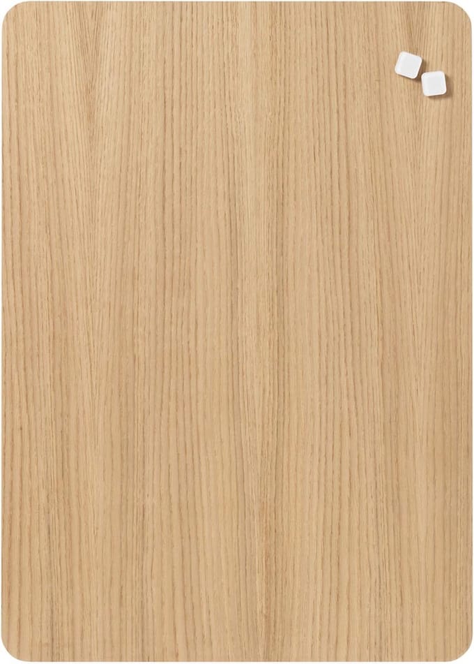 Glasmagneetbord Naga 50x70cm eiken afgeronde hoeken