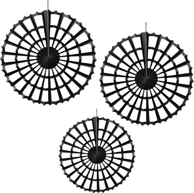 Spinnenweb Zwart - 3 stuks