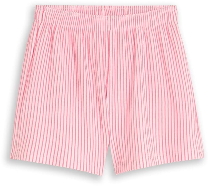 Tom Tailor - Korte broek met streepmotief - Maat 104/110 - vertical pink white stripe