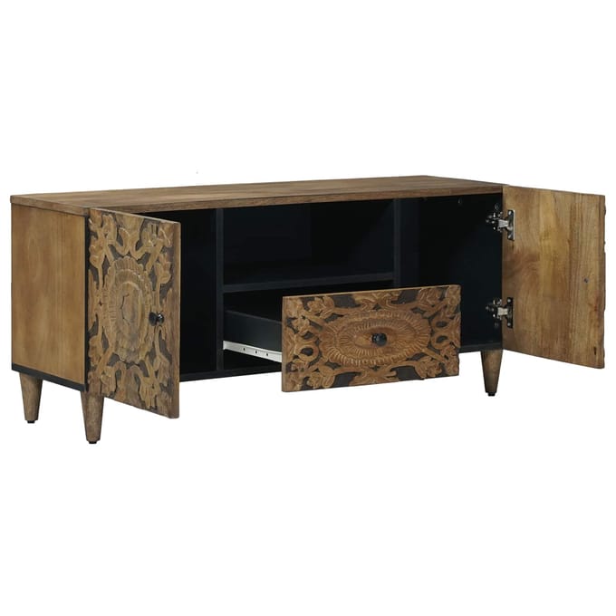 vidaXL - TV - Kast - Bruin - 105 - x - 33 - x - 46 - cm - Massief - Mango - Hout