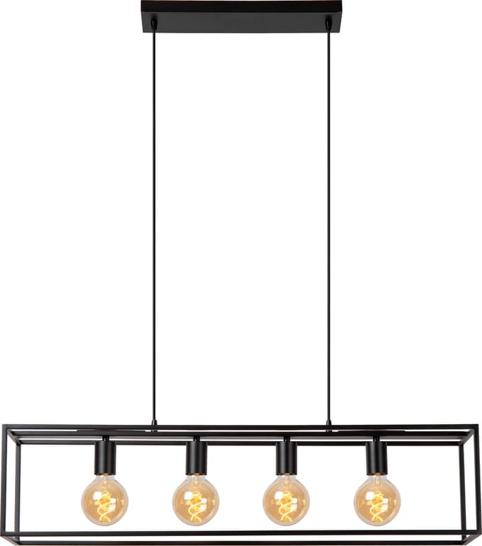 Lucide CAPRI - Hanglamp - 4xE27 - Zwart