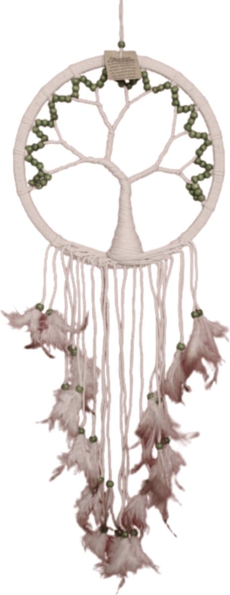 Dromenvanger Tree of life 30 cm groene kralen