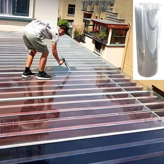 Transparante Polycarbonaat Dakplaat 1mm Dik - UV-bestendig en Waterdicht voor Kas en Afdak