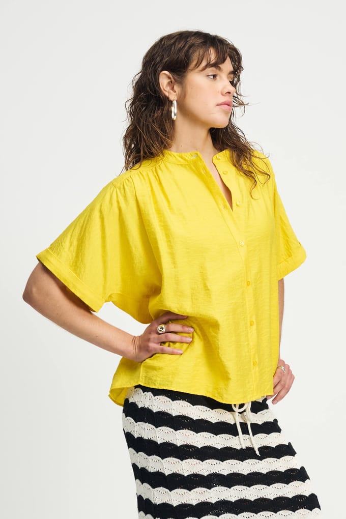 POM Amsterdam Blouse - Summer Yellow Größe: 34 | Blusen Outlet | Damen | Gelb
