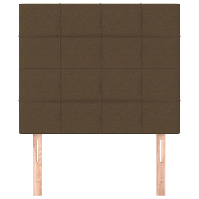 vidaXL - Hoofdbord - donkerbruin - 90x5x118/128 - cm - Stof