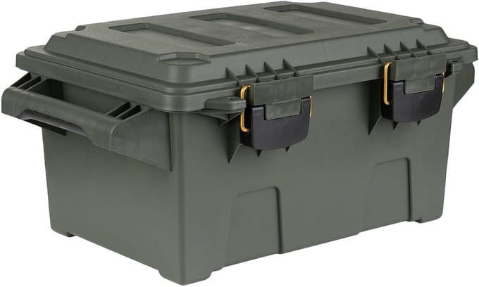 Fosco industries outdoor/tuin opberg box - waterdicht - groen - 30 liter - 47 x 30 x 21 cm - kunststof