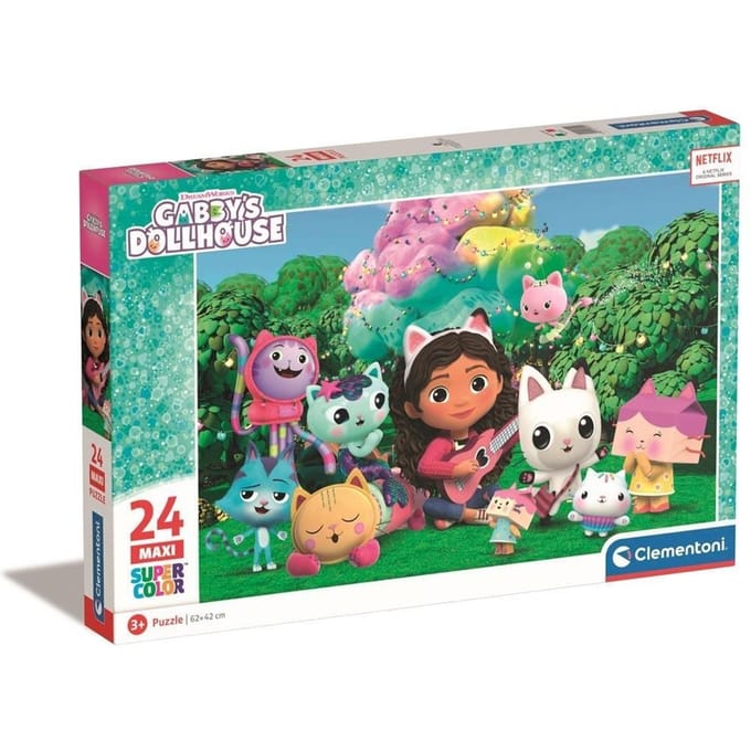 Clementoni - Maxi Puzzel - Gabby's Dollhouse 1 - 24 Stukjes - Puzzel Voor Kinderen - Vanaf 6 Jaar