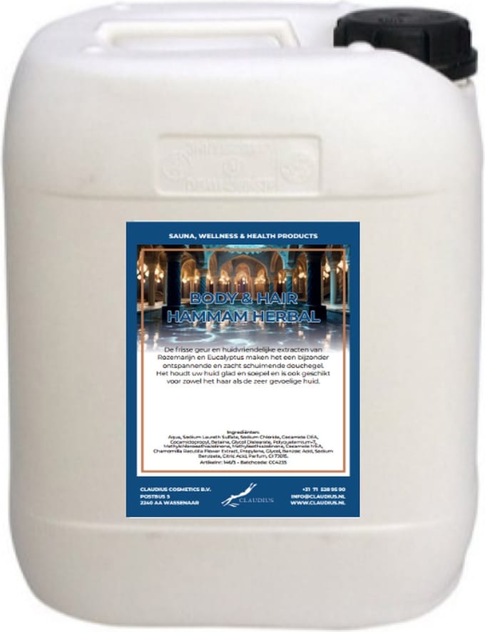 Body & Hair Hammam Herbal - 10 Liter - 2 in 1 voor lichaam en haar.