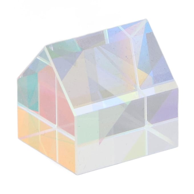 Prisme de Couleur Verre Optique Forme Cabane Ornement de Bureau Prisme de Dispersion RVB pour Enseignement de la Physique Art