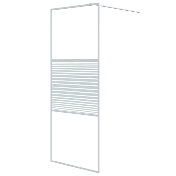vidaXL - Inloopdouchewand - 80x195 - cm - transparant - ESG-glas - wit