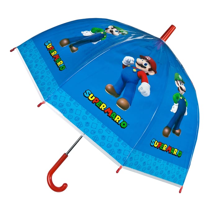 Super Mario Kinderparaplu - Blauw - 66 cm - Paraplu