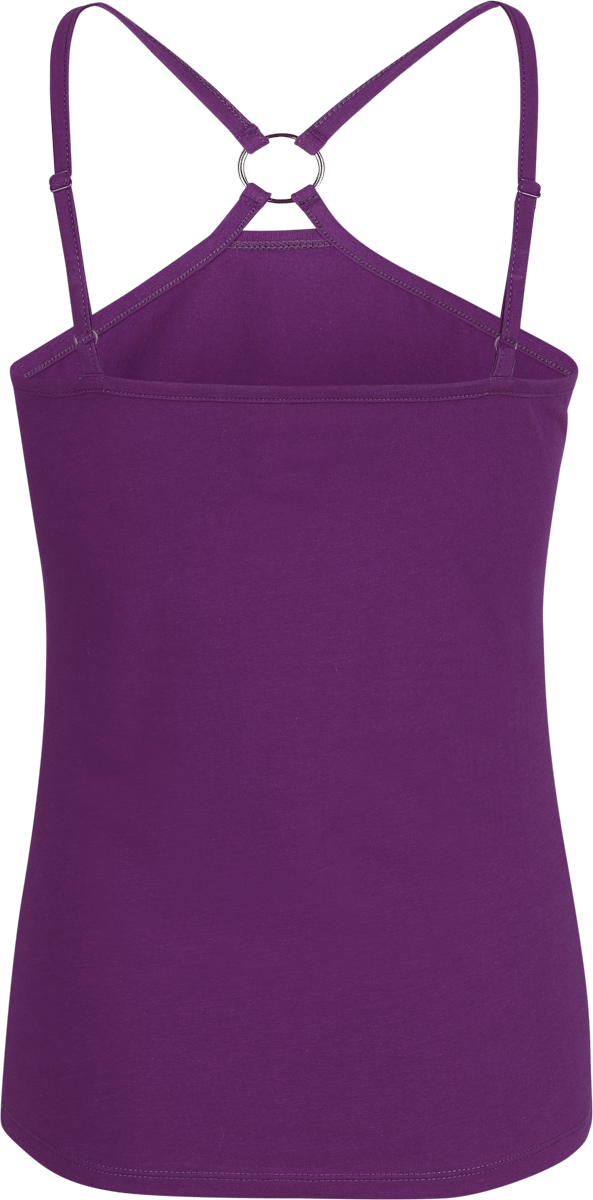R.E.D. Rock-Engineered Design paarse top met spaghettibandjes - Dames - M