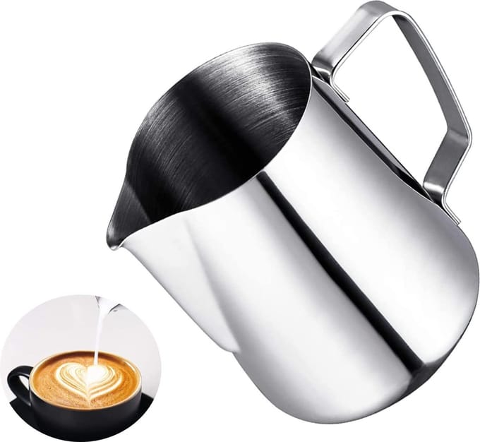 Melkopschuimkan - RVS - Melkkannetje - Barista - Melkkan - 600ML