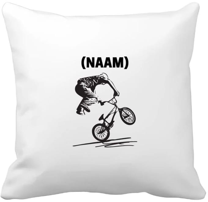 Akyol - bmx met eigen naam Kussen hoes - Sport - fietser - fiets - 40 bij 40 cm