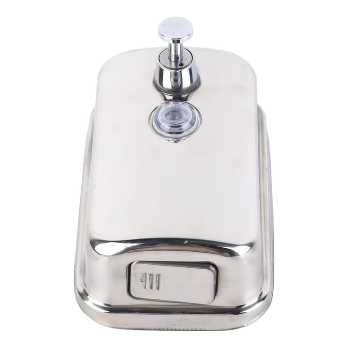 Zeepdispenser RVS Wandmontage Handmatige Zeepdispenser voor Commercieel Hotel Openbare Plaats gray