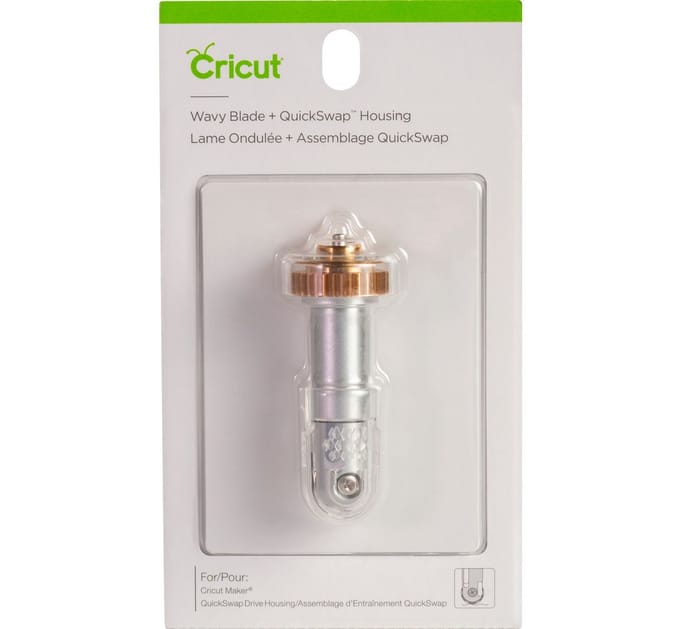 Cricut werktuig "Quickswap Tool - Wavy Blade Tip ", golvend blad  - met mesbehuizing/houder