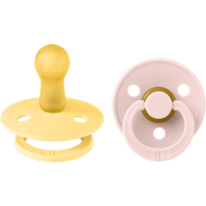 BIBS Colour 2 PACK Latex Size 2 Pale Butter/Petal 2 st