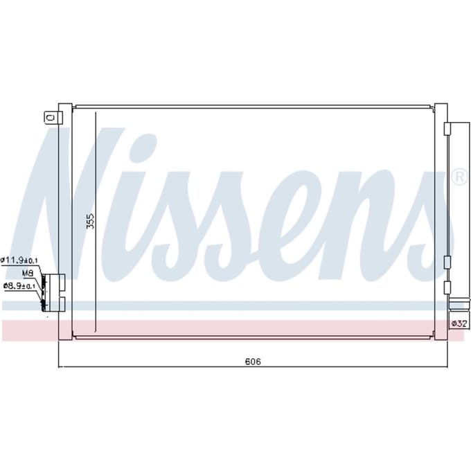 Condensator, airconditioning NISSENS 940396
