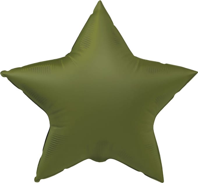 Folat - Folieballon Ster Olive green - 45 cm