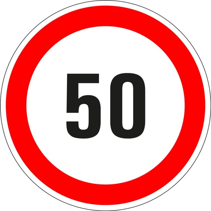 50 bord - kunststof 100 mm