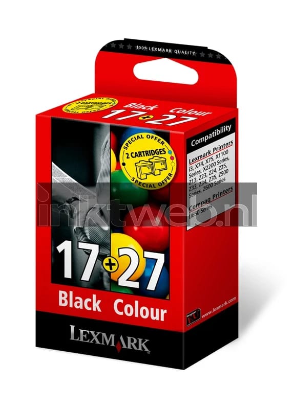 Lexmark 17 en 27 zwart en kleur (Origineel)