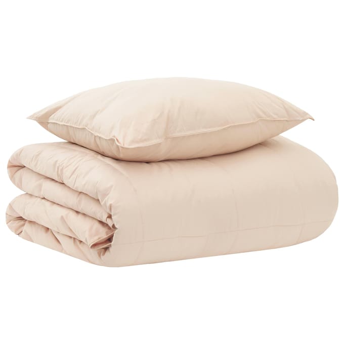 vidaXL - Deken - Set - Beige - 135 - x - 200 - cm - Katoen, - Kapok, - Polyester