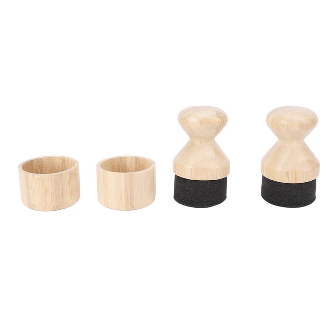 2-Pack Snijplank Olie Was Applicator Bambusoideae Spons Olie Applicator Schrobborstel Set voor beige