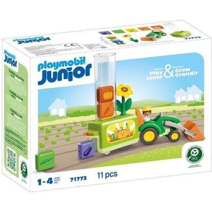 Playmobil Junior - Junior Tractor with Loading and Unloading System - 71773