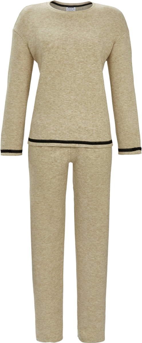 Gebreide beige pyjama Ringella - Beige - Maat - 40