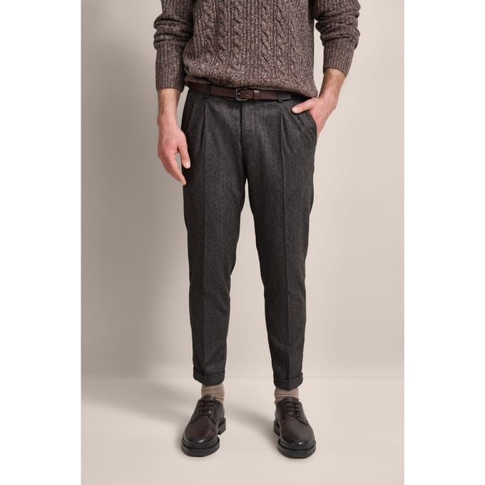 Bugatti Herren Geplooide broek extra zacht