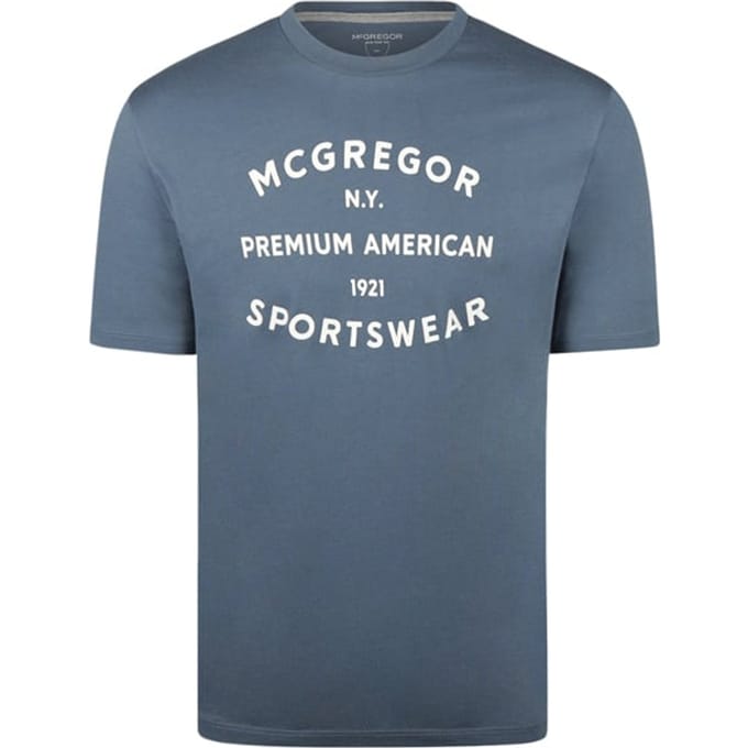 McGregor T- Shirt Premium Medium Blue Taglia: S | T-shirt stampate Outlet | Uomo | Blu