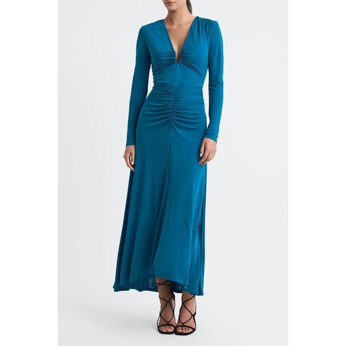 Reiss Jersey V Neck Maxi Dress — Midi Größe: 4 | Maxikleider Outlet | Damen