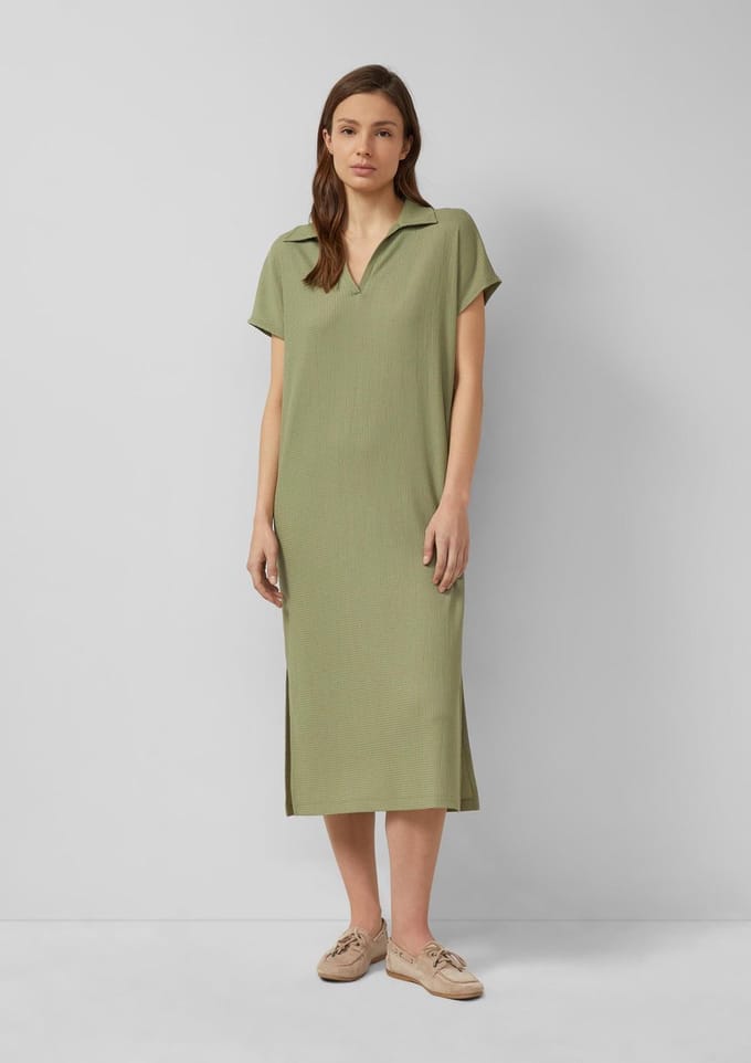 s.Oliver - female - Gestructureerde jersey jurk met splitten