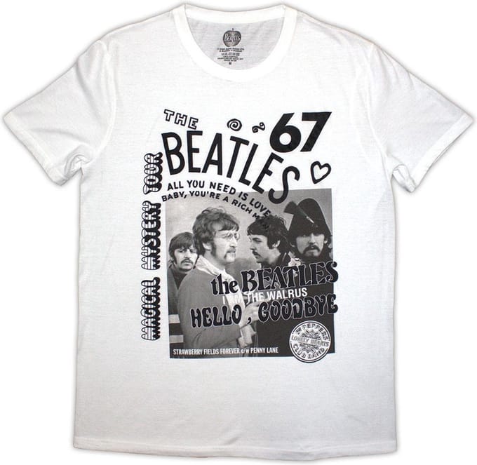 The Beatles - 1967 Heren T-shirt - L - Wit