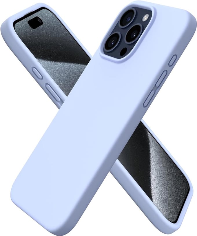 Solid hoesje Soft Touch Liquid Silicone Flexible TPU Cover - Geschikt voor: iPhone 13 Pro Max - Lichtblauw