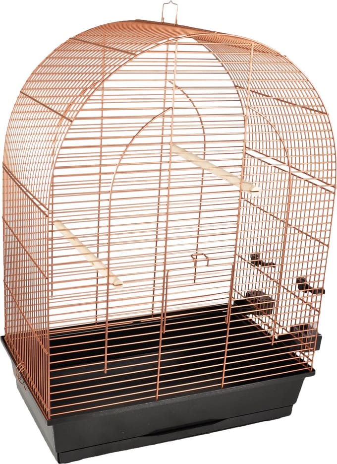 FLAMINGO Grasparkietenkooi Klara 3 54x34x74.5 cm koperkleurig