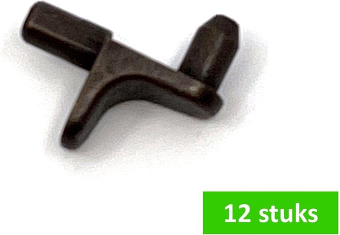 TQ4U kastplankdrager - Ø 5 mm - Fixeerpen - Staal bruin brons - 12 stuks